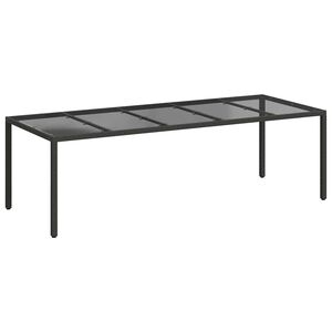 vidaXL Puutarhap&ouml;yt&auml; Puhtaasti musta 250 x 100 x 75 cm polyrottinki
