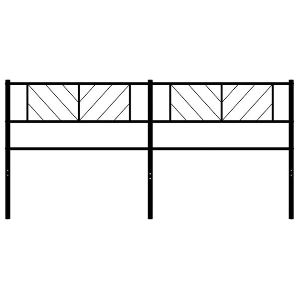 vidaXL Metallinen vaihtop&auml;&auml;ty musta 180 cm