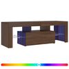 vidaXL TV-taso LED-valoilla ruskea tammi 120x35x40 cm