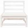 vidaXL Käsinojaton puutarhansohva valkoinen 70x70x67 cm täysi mänty
