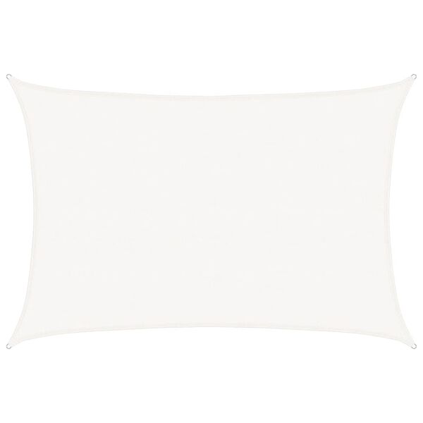 vidaXL Aurinkopurje 160 g/m&sup2; valkoinen 5x7 m HDPE