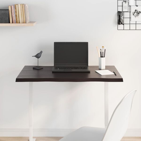 vidaXL P&ouml;yt&auml;levy t.ruskea 80x40x2 cm k&auml;sitelty t&auml;ystammi el&auml;v&auml; reuna