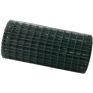 vidaXL Euroaita Vihreä 0,6 x 10 m PVC-pintainen rauta