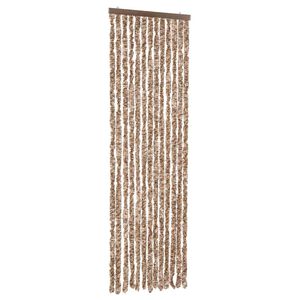 vidaXL Hy&ouml;nteisverho beige ja tummanruskea 56x185 cm chenille