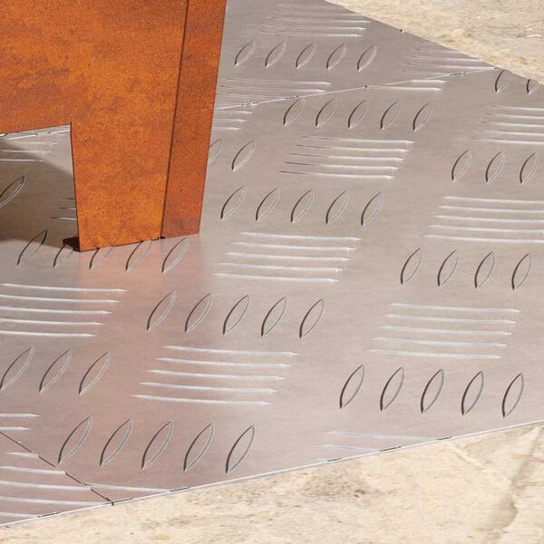 vidaXL Ruudulliset levyjen 4 pcs Hopea 40 x 40 cm Alumiini