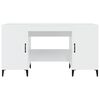 vidaXL Työpöytä korkeakiilto valkoinen 140x50x75 cm tekninen puu