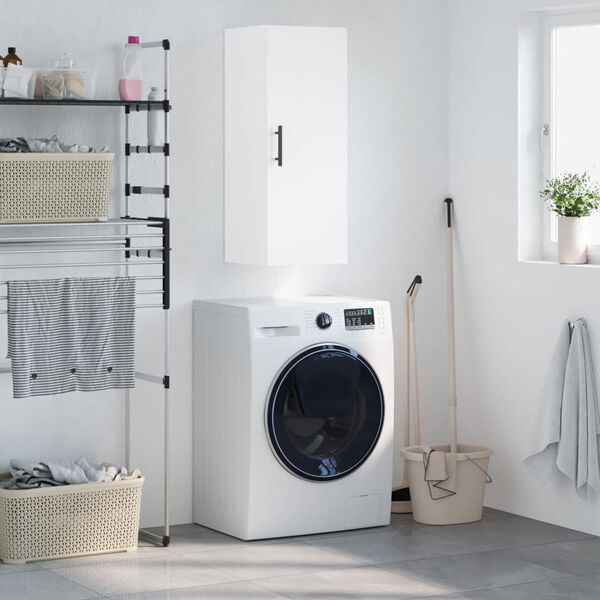 vidaXL Seinäkiinnitettävä kaappi valkoinen 34,5x34x90 cm