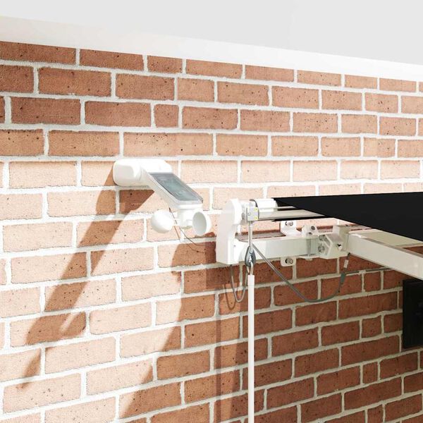 vidaXL Vetoutuva markiisi Musta 450 &times; 300 cm Polyesteri ja metalli