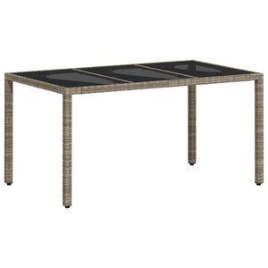 vidaXL Puutarhap&ouml;yt&auml; lasip&ouml;yt&auml;levy v.harmaa 150x90x75 cm polyrottinki