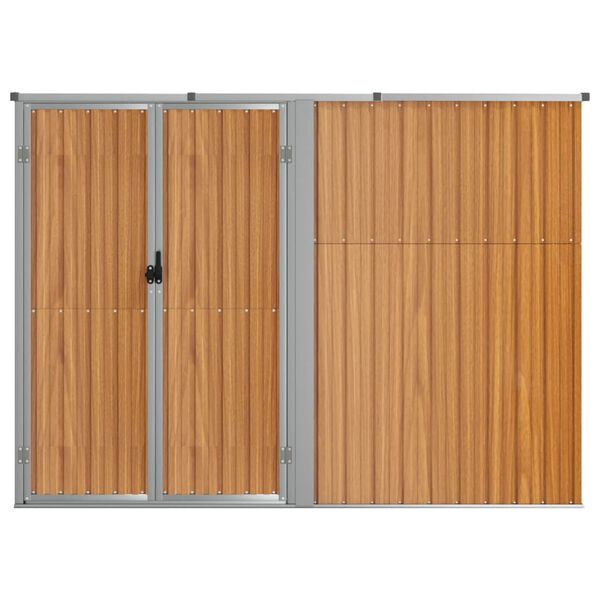 vidaXL Puutarhan työkaluvaja ruskea 225x89x161 cm galvanoitu teräs