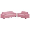 vidaXL | Sohvasetti | 2 pcs Pinkki 221 x 78 x 80 cm Sametti