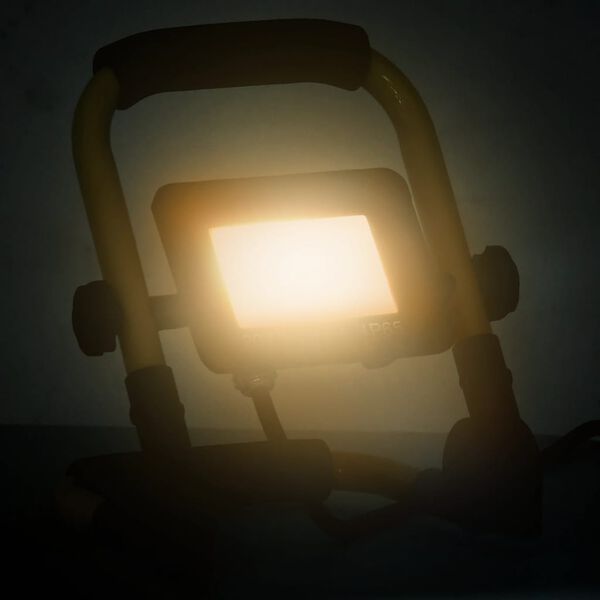 vidaXL LED-valonheitin kahvalla 20 W lämmin valkoinen