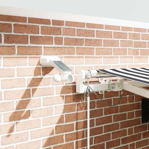 vidaXL Automaattimarkiisi LEDill&auml; antrasiitti/valkoinen 450x300 cm