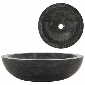 vidaXL Pesuallas marmori 40x12 cm musta