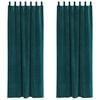 vidaXL Pimennysverhot 2 pcs Tummanvihreä 140 x 260 cm Sametti