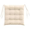 vidaXL Istuintyynyt 4 pcs Beige 40 x 40 x 6 cm Mikrokuitu