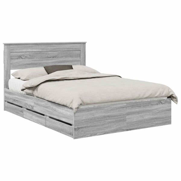 vidaXL S&auml;ngyn runko Harmaa Sonoma 5FT King Size Insin&ouml;&ouml;ripuuta