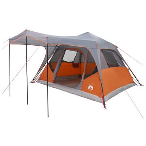 vidaXL Perhe Teltta katolla Harmaa ja oranssi 305 x 275 x 190 cm
