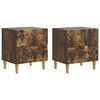 vidaXL Y&ouml;p&ouml;yt&auml;kaappi 2 pcs Savutammi 43 x 34,5 x 48 cm Tekninen puu