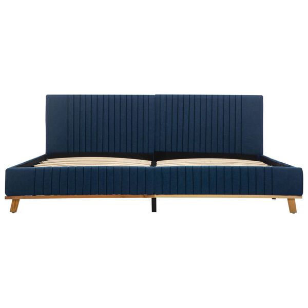 vidaXL Sängynrunko sininen kangas 180x200 cm