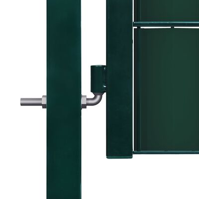 vidaXL Pihaportti PVC ja teräs 100x124 cm vihreä