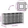 vidaXL Gabion Kohotettu Peti Hopea 170 x 50 x 80 cm Galvanoitu ter&auml;s