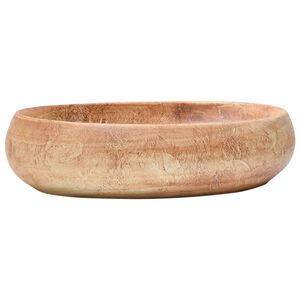 vidaXL Pesuallas ty&ouml;tasolle ruskea ovaali 59x40x15 cm keraaminen