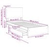 vidaXL Säilytyssänky päätyllä Valkoinen 3FT Single Tekninen puu