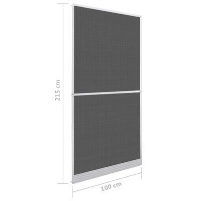 vidaXL Saranoitu valkoinen hyönteisverkko oviin 100 x 215 cm