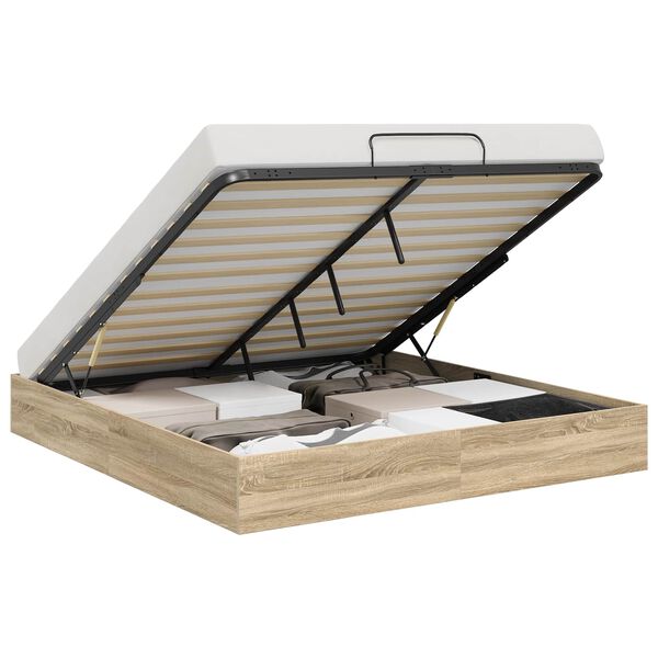 vidaXL Ottoman S&auml;ngyn Runko Sonoman tammi 193 x 120 x 25 cm Lastulevy