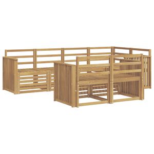 vidaXL Ulkosohvakokoelma 7 pcs valkoinen 247 x 128,5 x 73 cm