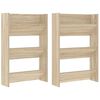 vidaXL Sein&auml;kenk&auml;kaapit 2 kpl Sonoma-tammi 60x18x90 cm lastulevy