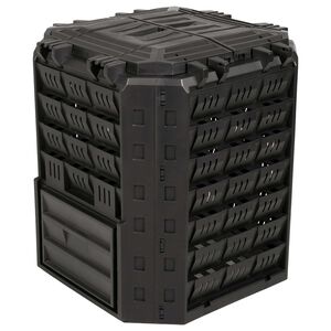 vidaXL Puutarhakompostori Musta 71 x 71 x 81,5 cm 100% PP