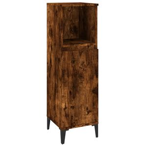vidaXL Kylpyhuoneen kaappi savutammi 30x30x100 cm tekninen puu