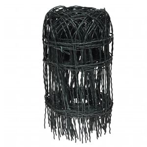 vidaXL Puutarhan raja-aita jauhemaalattu rauta 25x0,4 m