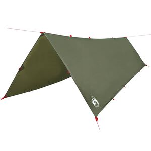 vidaXL Camping Tarp oliivinvihre&auml; 506x306 cm Vedenpit&auml;v&auml;