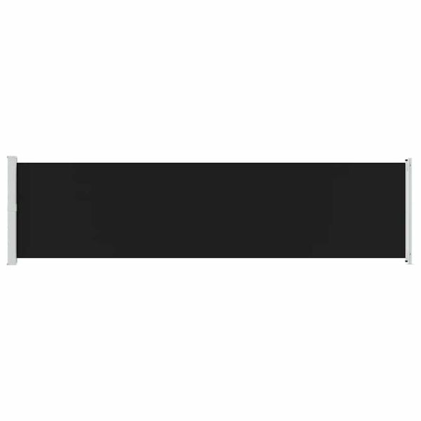 vidaXL Sis&auml;&auml;nvedett&auml;v&auml; terassin sivumarkiisi 600x160 cm musta
