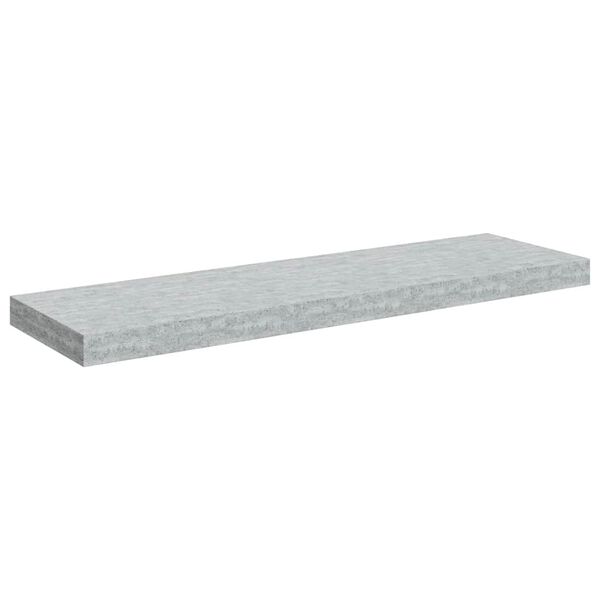 vidaXL Kelluva sein&auml;hylly betoninharmaa 80x23,5x3,8 cm MDF