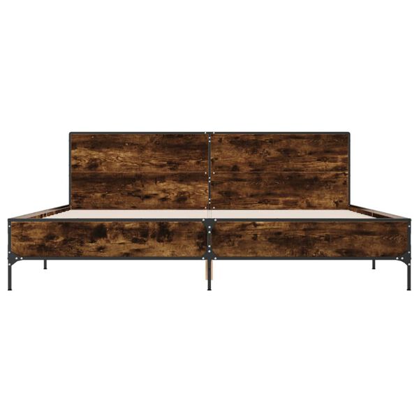 vidaXL S&auml;ngynrunko savutammi 200x200 cm tekninen puu ja metalli