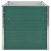 vidaXL Korotettu puutarhalaatikko 160x80x77cm galvanoitu teräs vihreä