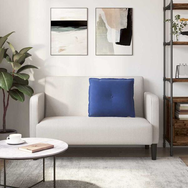 vidaXL Selk&auml;tyyny Poliisin sininen 60 x 50 cm Korduroikangas