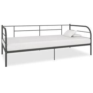vidaXL P&auml;iv&auml;vuoteenrunko harmaa metalli 90x200 cm