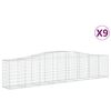 vidaXL Kaarevat kivikorit 9 kpl 400x50x80/100 cm galvanoitu rauta