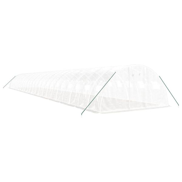 vidaXL Kasvihuone ter&auml;srungolla valkoinen 96 m&sup2; 24x4x2 m