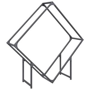 vidaXL Polttopuut Antrasiitti 100x25x100 cm Kylm&auml;valssattu ter&auml;s