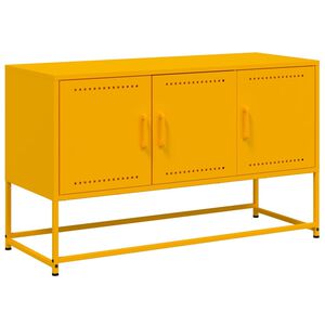 vidaXL TV-taso sinapinkeltainen 100,5x39x60,5 cm ter&auml;s