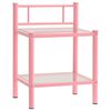 vidaXL Y&ouml;p&ouml;yt&auml; pinkki/l&auml;pin&auml;kyv&auml; 45x34,5x60,5 cm metalli ja lasi