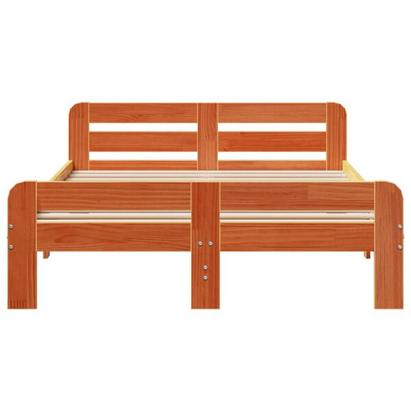 vidaXL S&auml;ngynrunko ilman patjaa vahanruskea 200x200 cm t&auml;ysi m&auml;nty