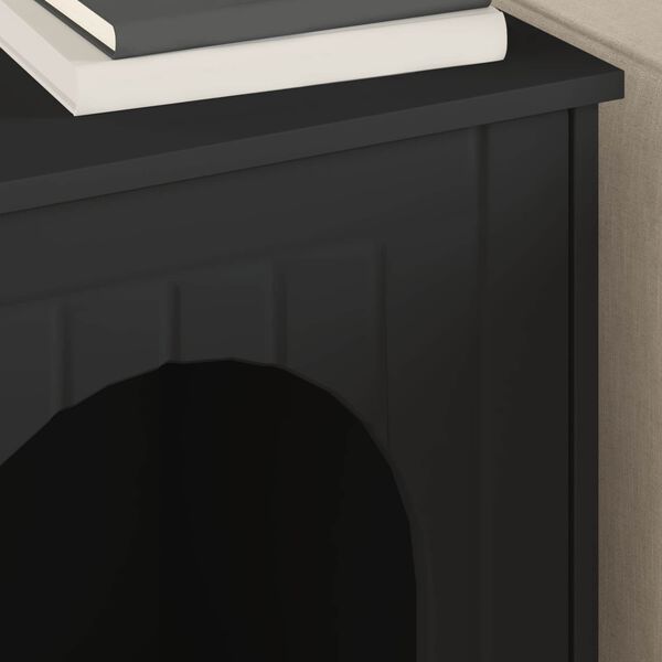 vidaXL Kissatalo Musta 53 x 52 x 62 cm Tekninen puu