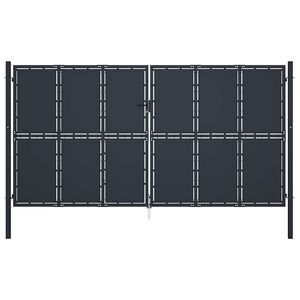 vidaXL Puutarhan portti ter&auml;s 400x200 cm antrasiitti